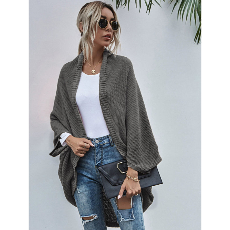 Maeve™ – Oversized Wol Cardigan met Batwing Mouwen