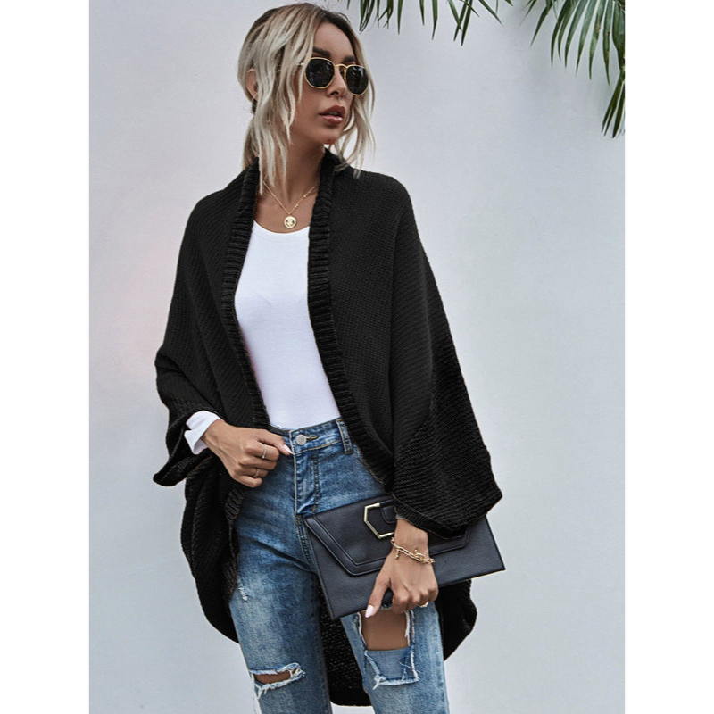 Maeve™ – Oversized Wol Cardigan met Batwing Mouwen