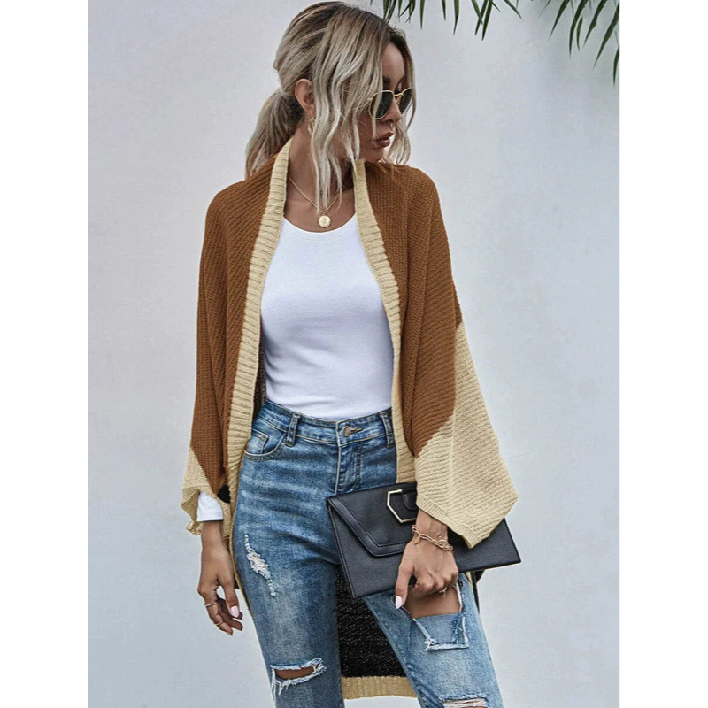 Maeve™ – Oversized Wol Cardigan met Batwing Mouwen