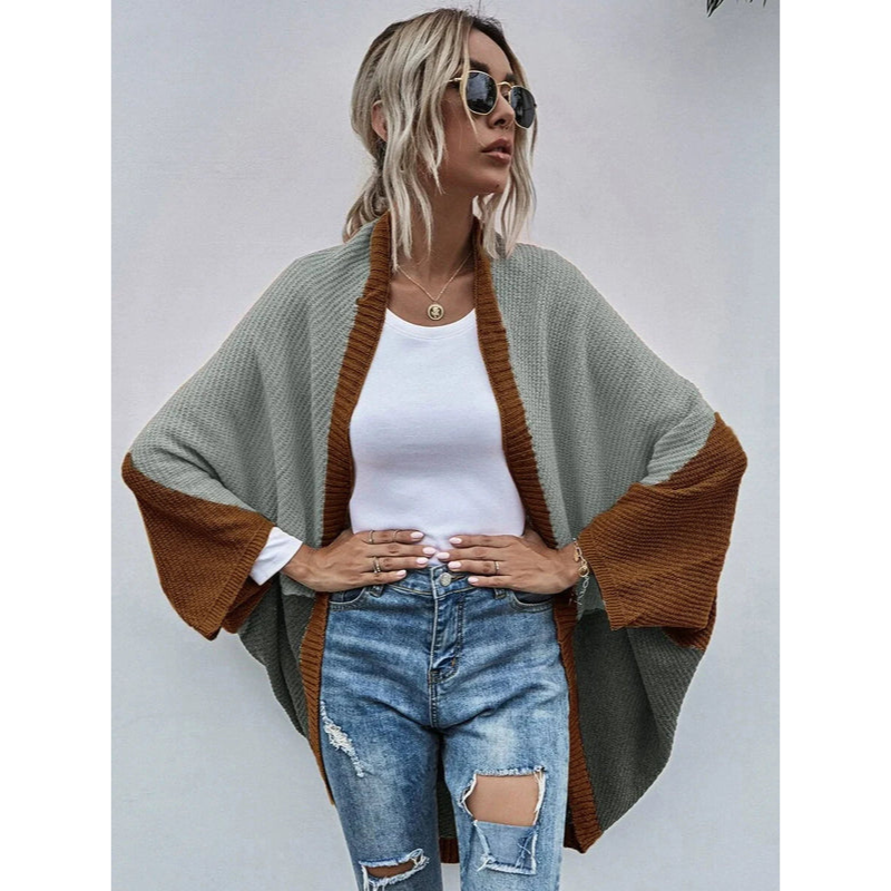 Maeve™ – Oversized Wol Cardigan met Batwing Mouwen