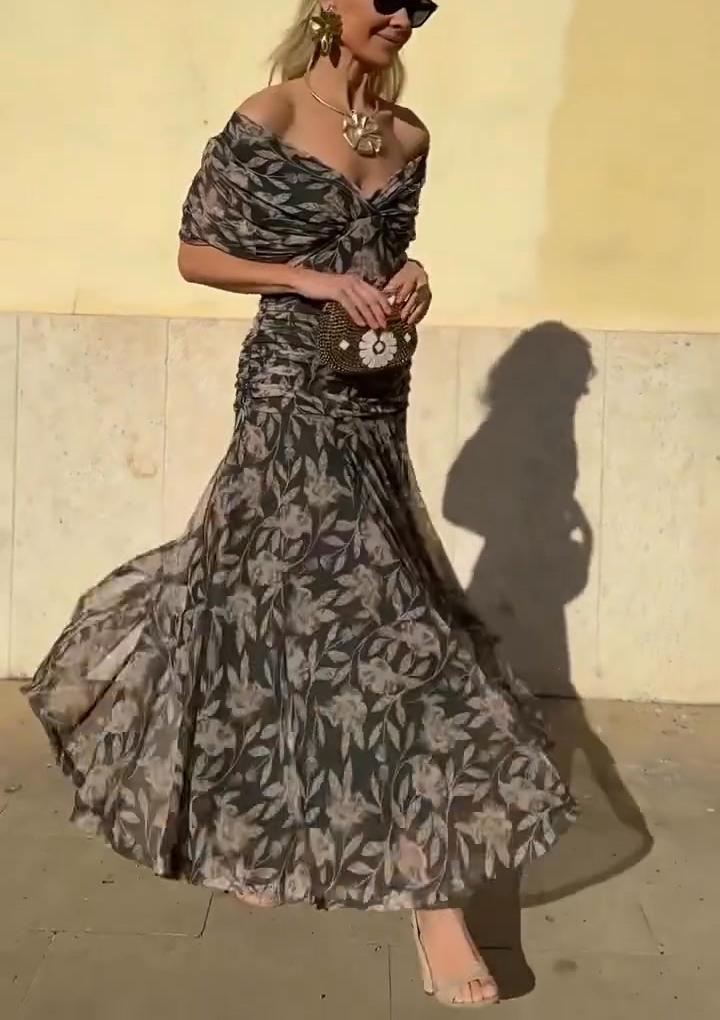 Natalia™ | Sukienka damska z dekoltem w serek odsłaniająca ramiona