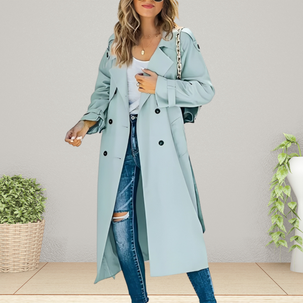Camille™ – Stijlvolle Trenchcoat met Klassieke Uitstraling