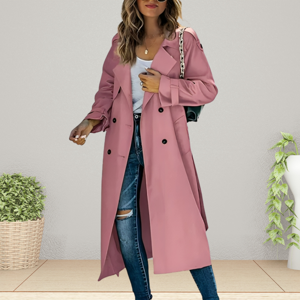 Camille™ – Stijlvolle Trenchcoat met Klassieke Uitstraling