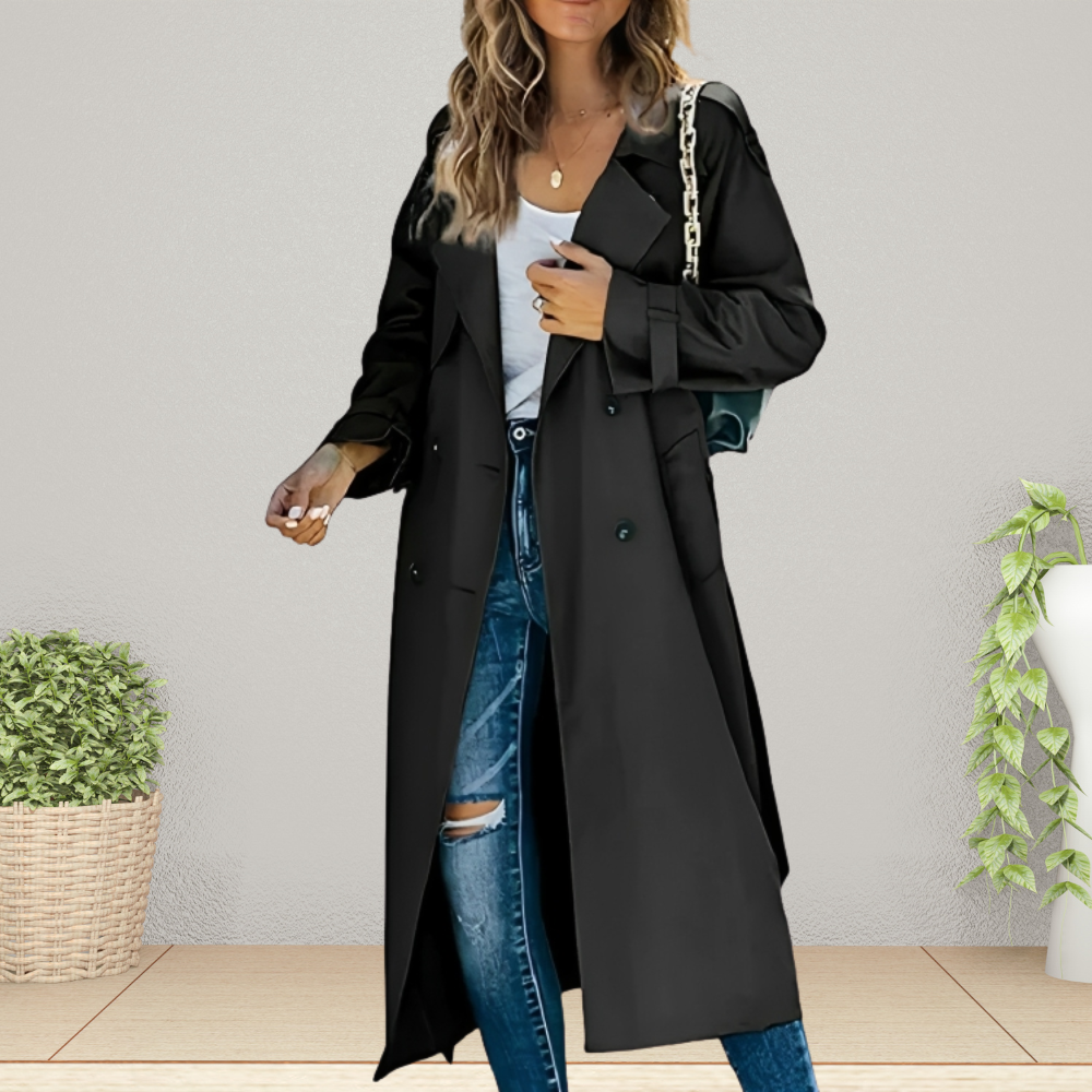 Camille™ – Stijlvolle Trenchcoat met Klassieke Uitstraling