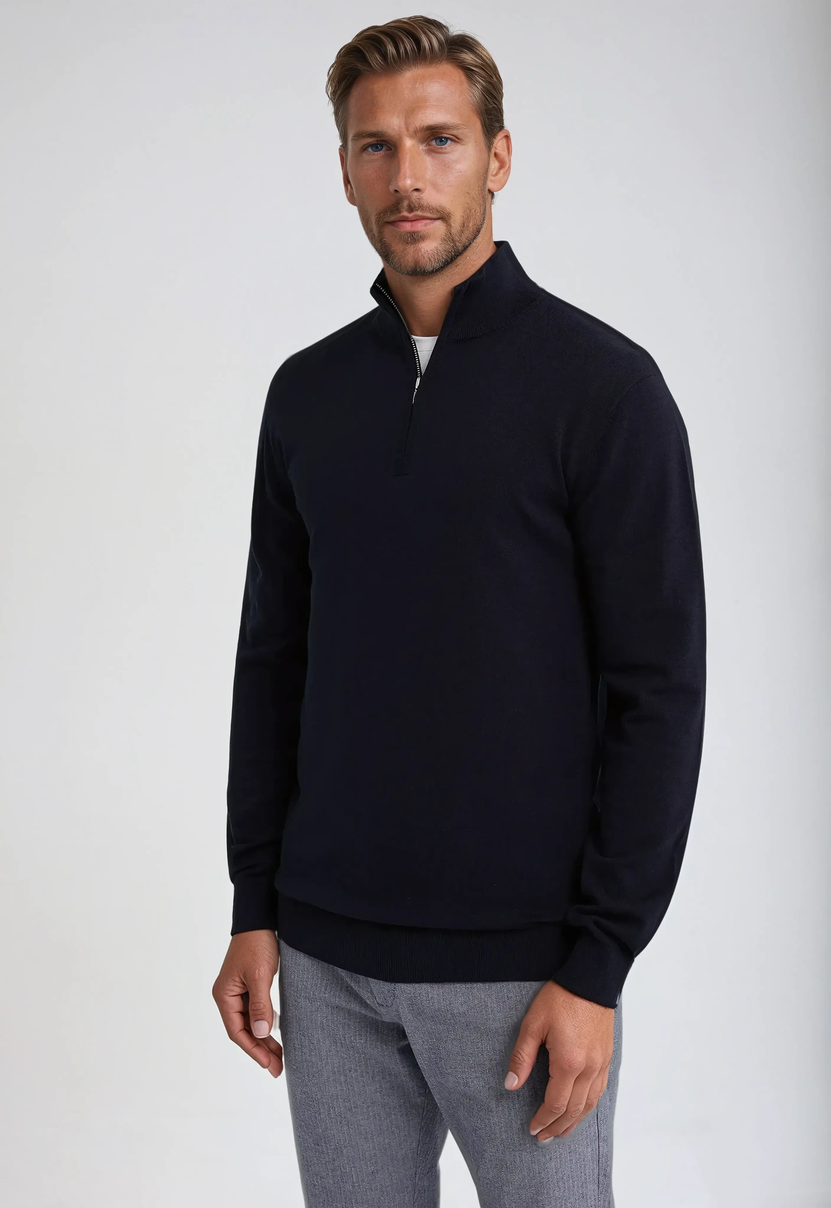 Lucas™ – Half Zip Sweater met Comfort en Stijl
