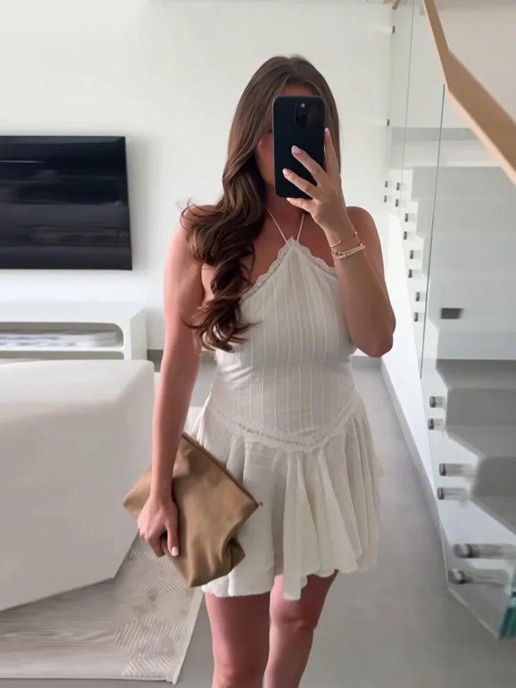  Maria™ | Modna sukienka bez rękawów z wiązaniem na szyi