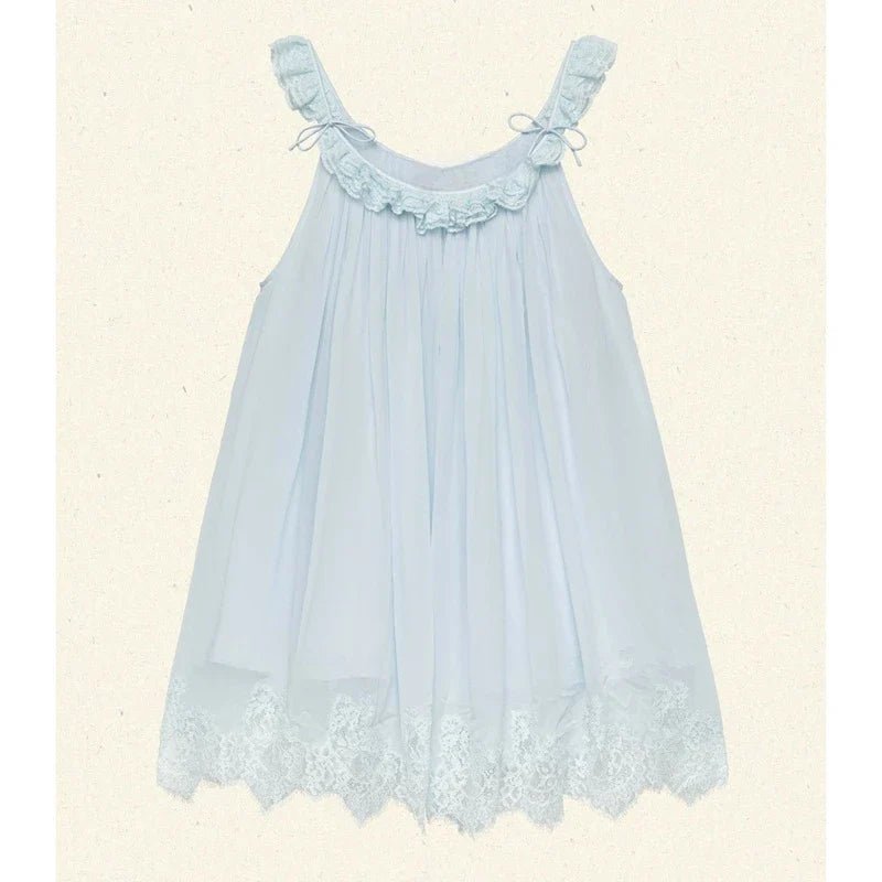 Lidia™ | Koronkowa koszulka nocna bez rękawów w stylu wiktoriańskim