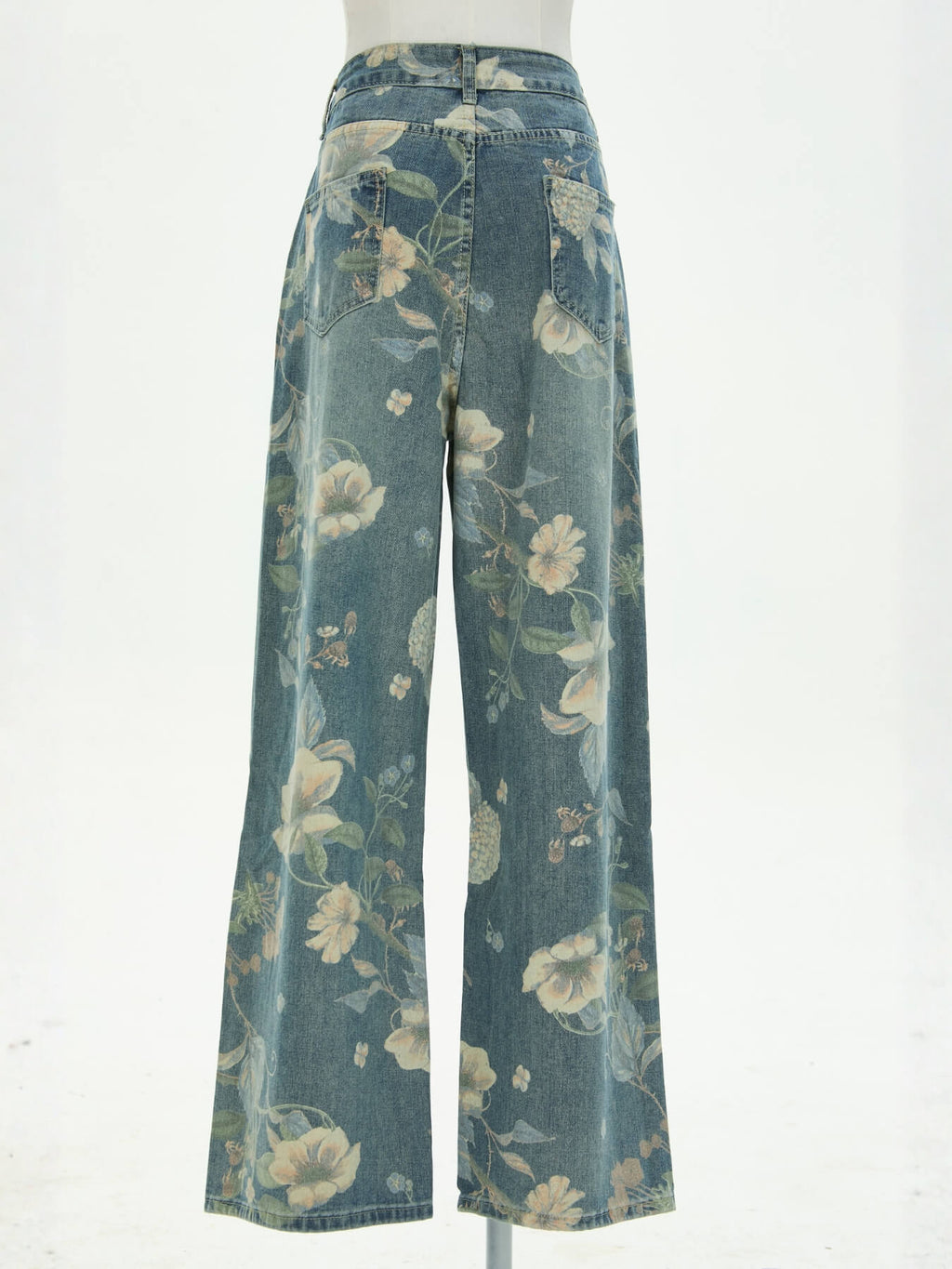 Avina Mid Rise Floral Stretch Flare Jeans
