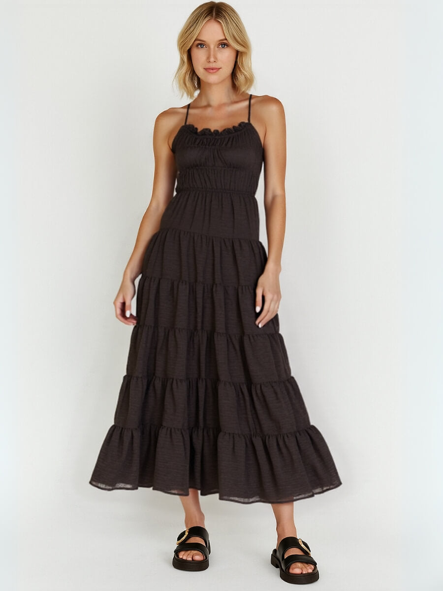 Good Timer Halter Maxi Dress