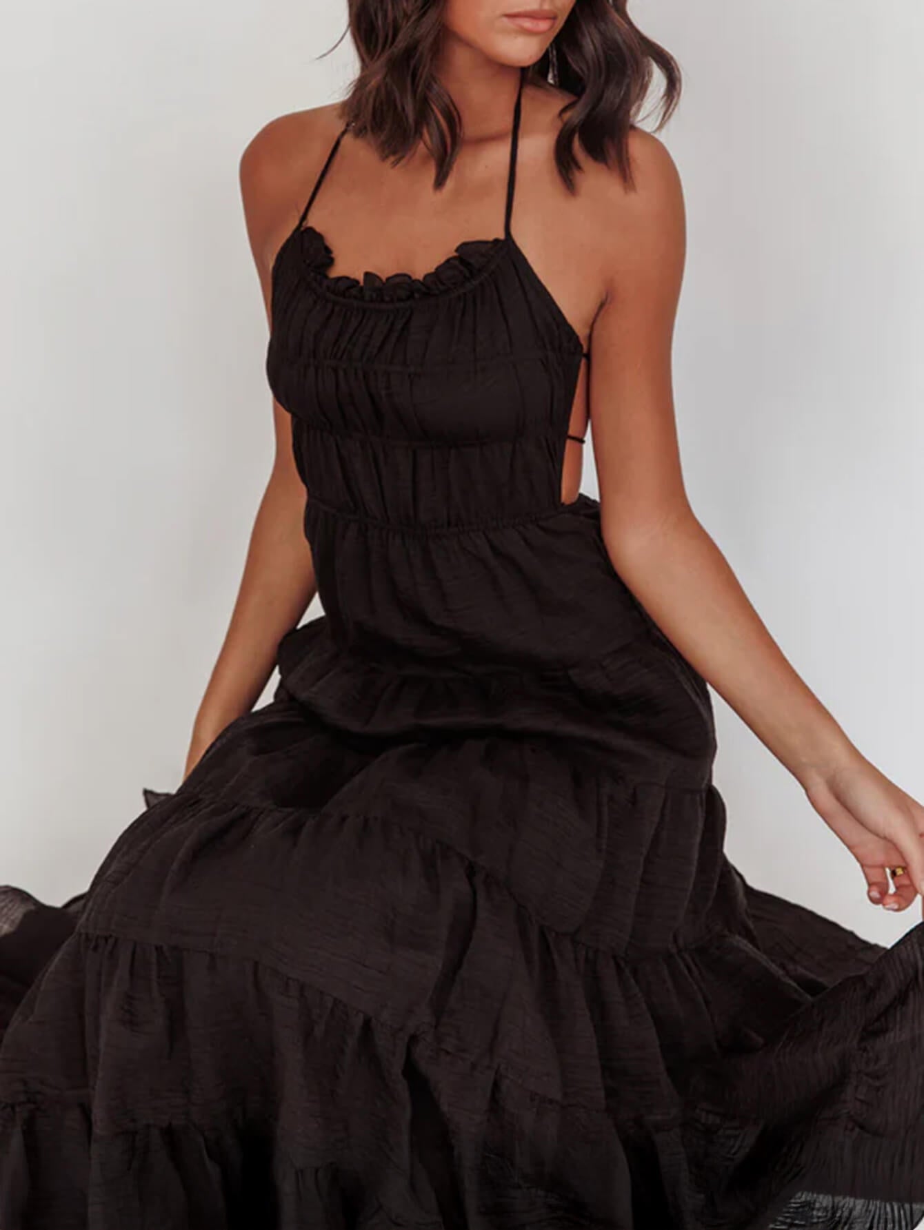 Good Timer Halter Maxi Dress